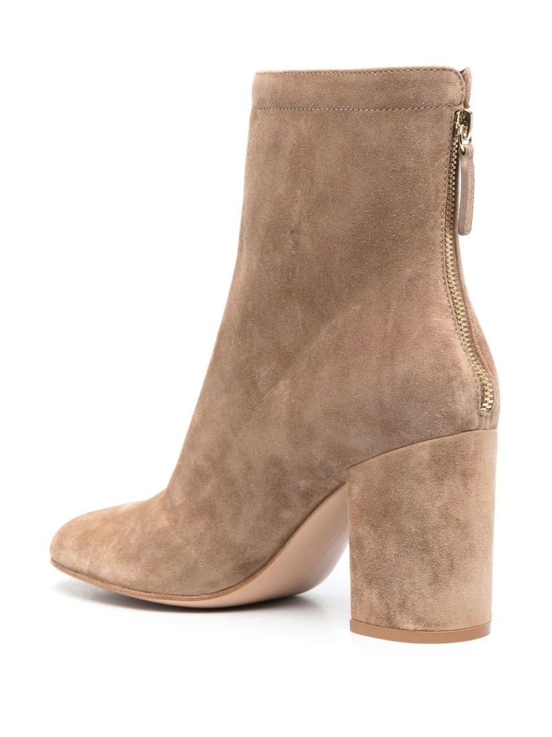 block-heel suede ankle boots - 3