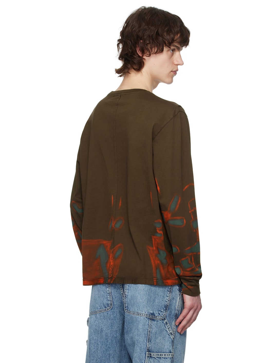 Brown Lapped Long Sleeve T-shirt - 3