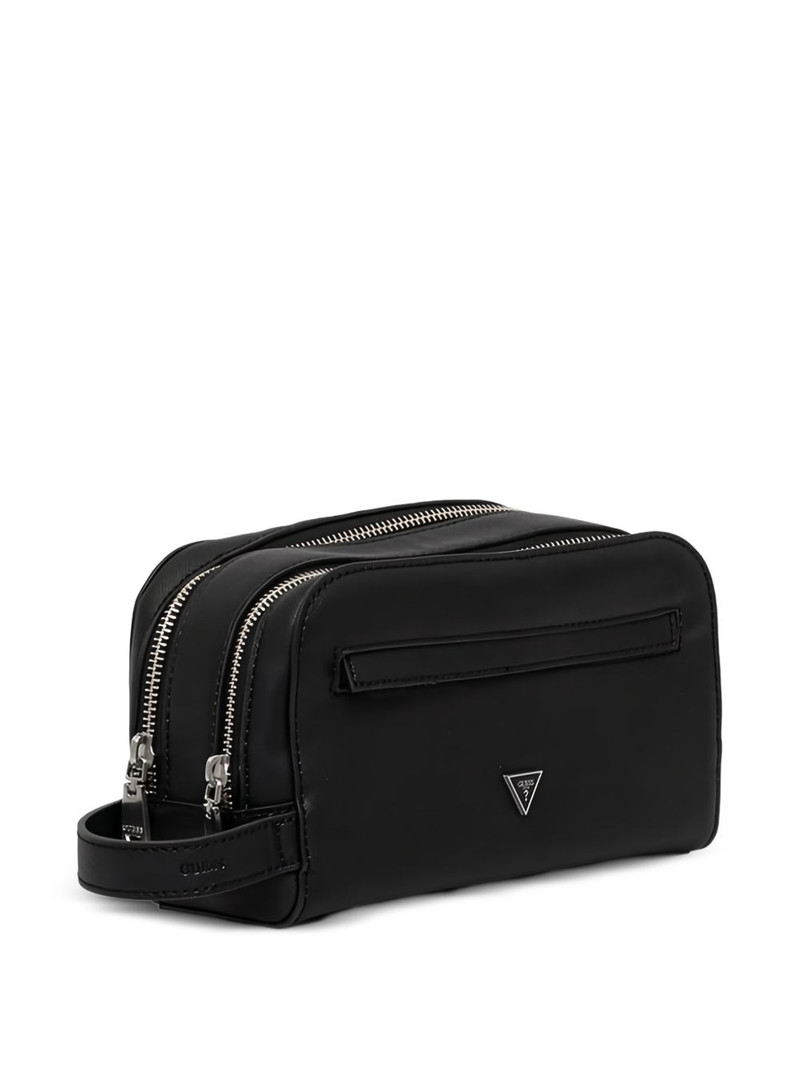 silver-tone logo wash bag 1