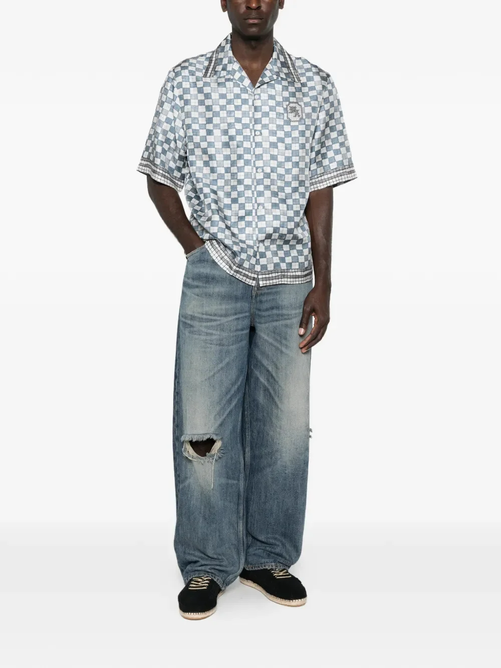 AMIRI - Men Ma Checkered Bowling Shirt - 1