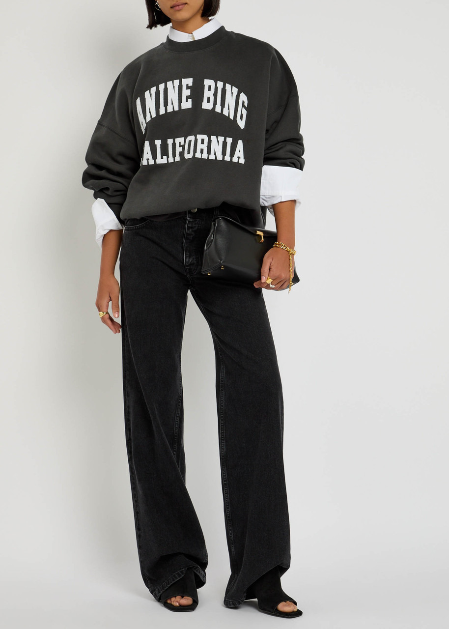 Anine Bing Miles Logo Cotton Sweatshirt - 4