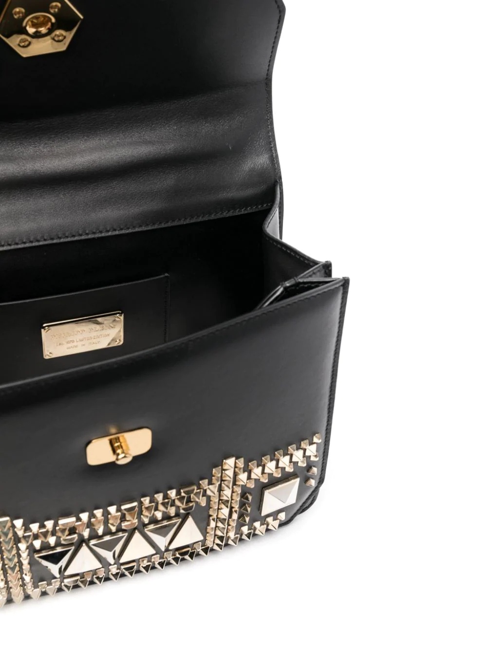 medium studded leather Handle bag - 5