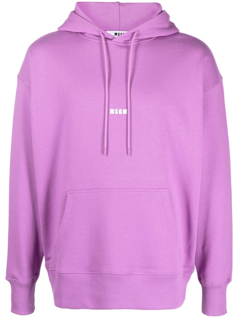 logo-print drawstring hoodie - 1