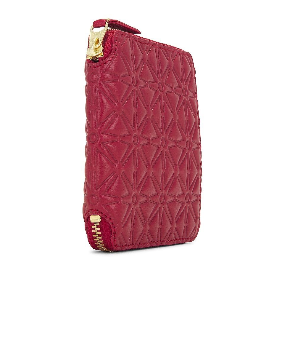 Embossed Leather Zip Wallet - 3