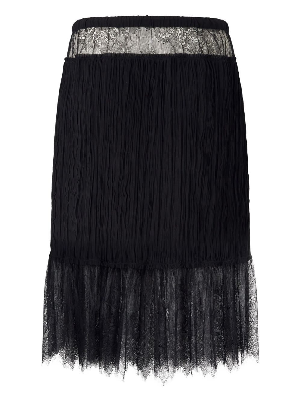 lace-detail gathered skirt - 2