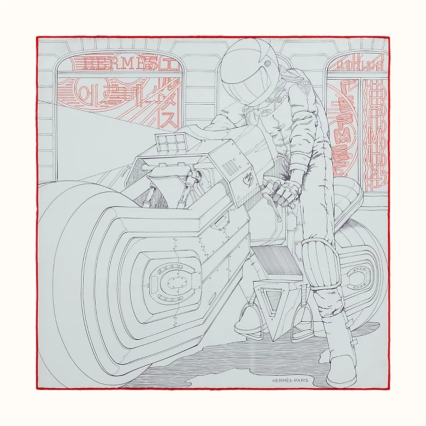 Mysterious Rider pocket square 45 - 1