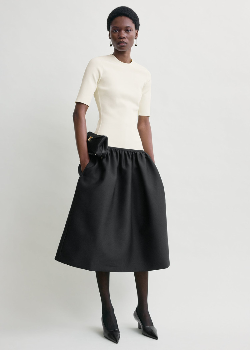 TOTEME Twinflower tee dress ecru outlook