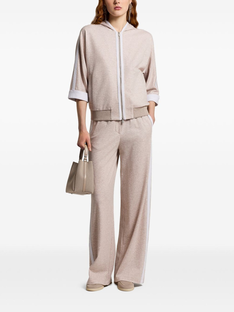 PESERICO hooded striped jacket outlook