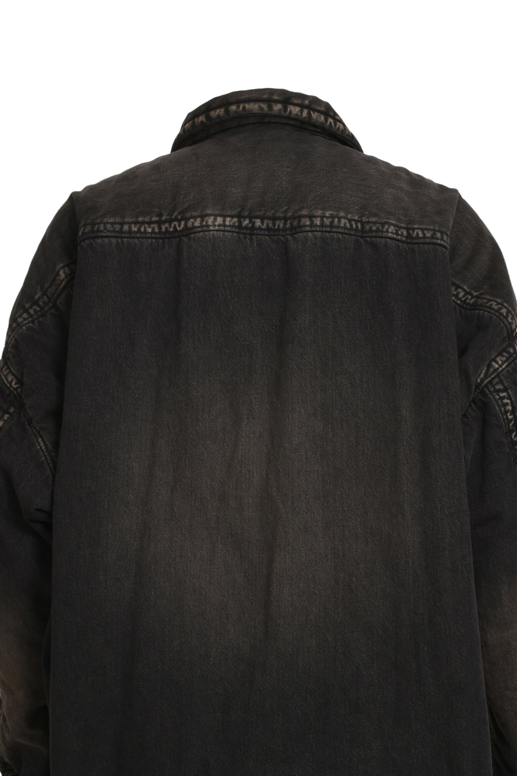 PUFFER DENIM JACKET / BLK - 5