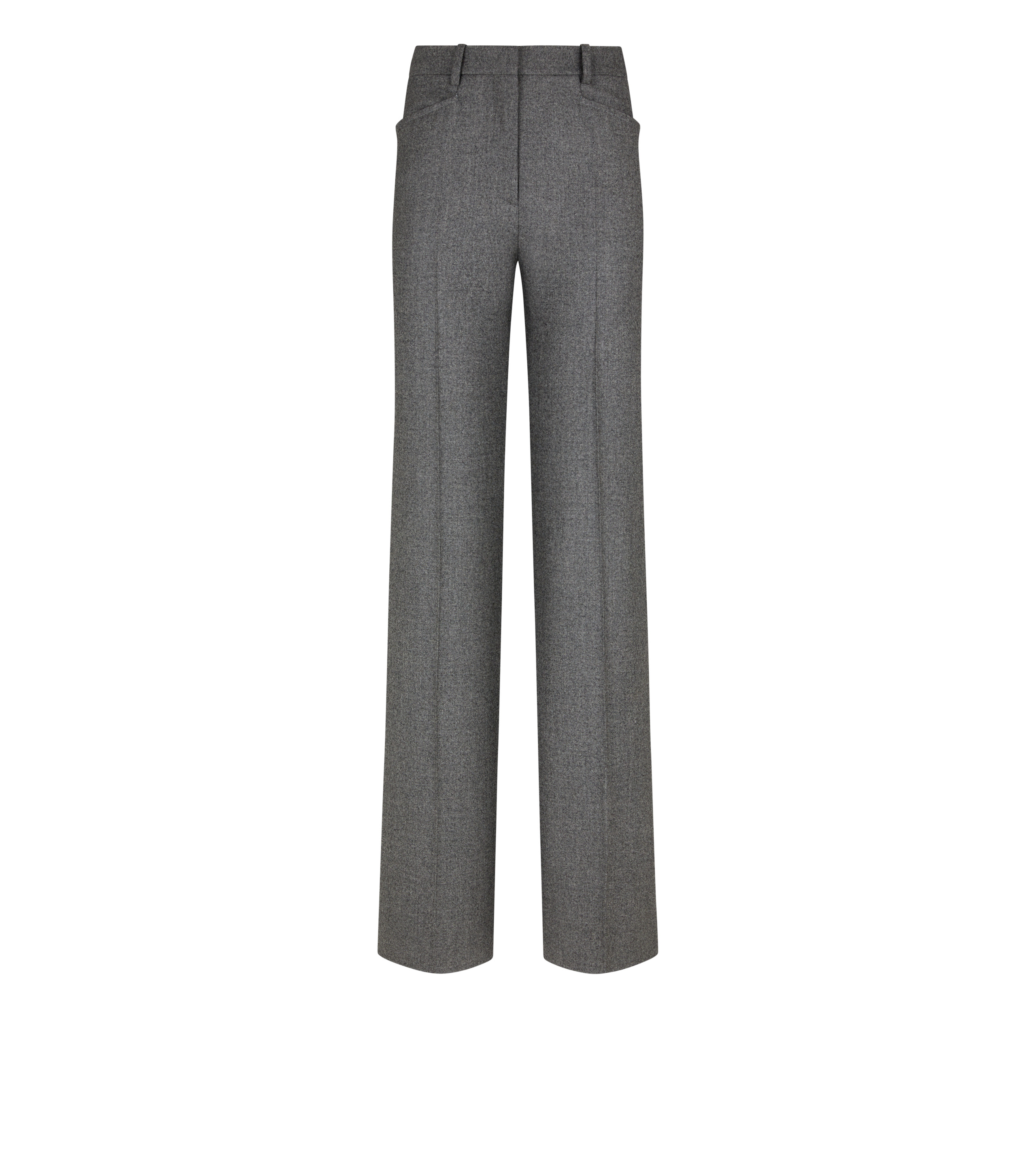 CASHMERE FLANNEL TAILORED BOOT CUT PANTS - 1