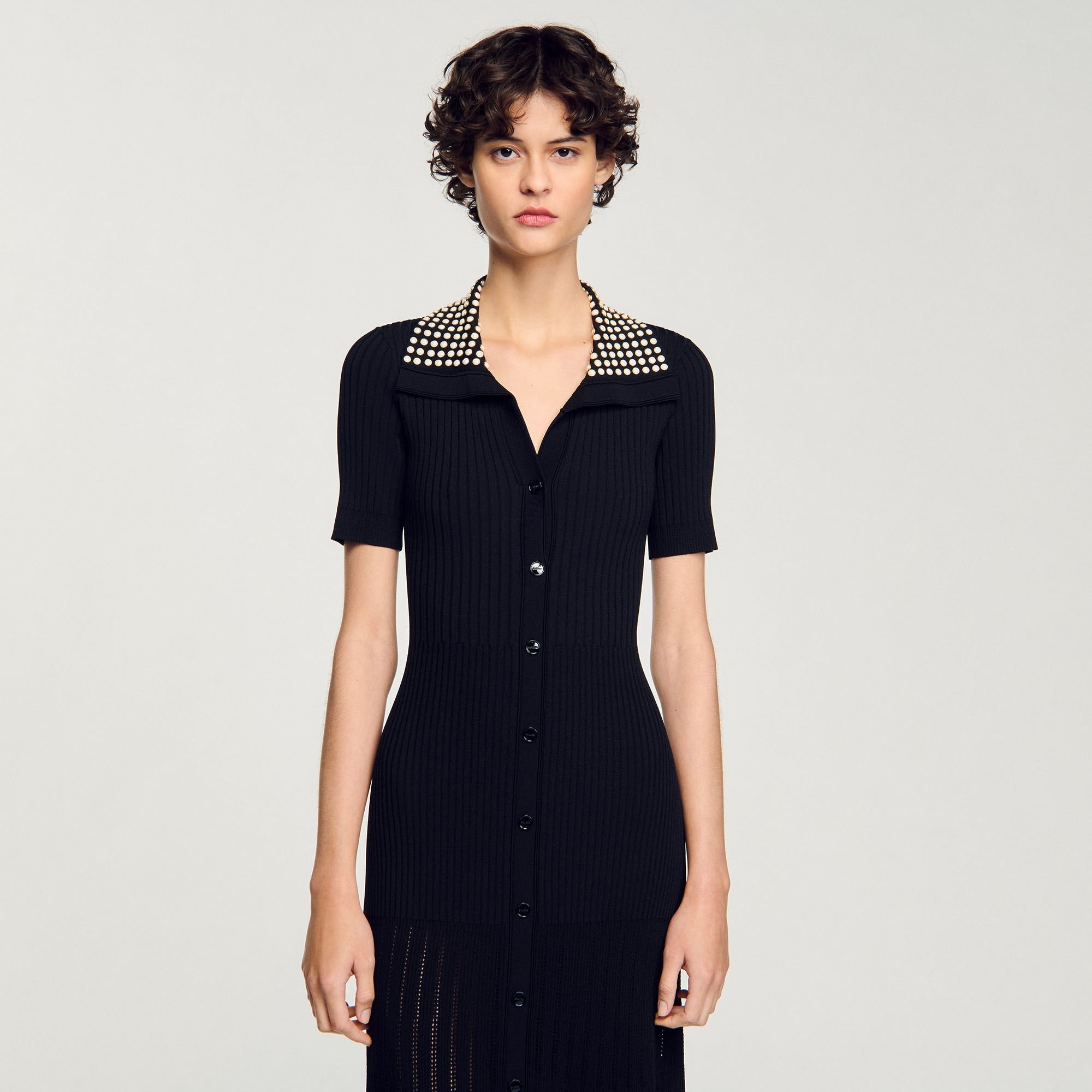 KNIT MAXI DRESS WITH STUDS - 4