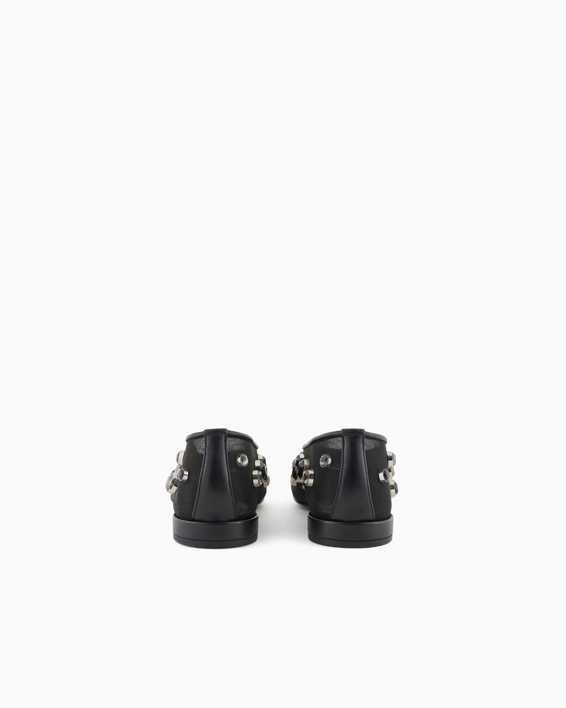 GIORGIO ARMANI GIORGIO ARMANI X 10 CORSO COMO BALLERINAS IN MESH AND RHINESTONES BEZELS outlook