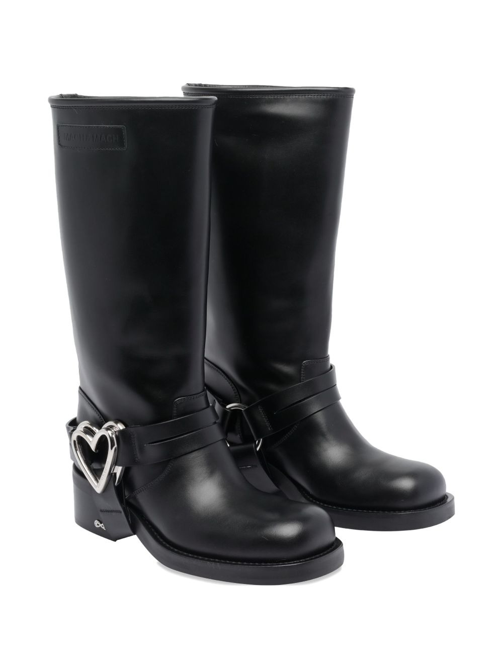 50mm Double Heart leather boots - 2