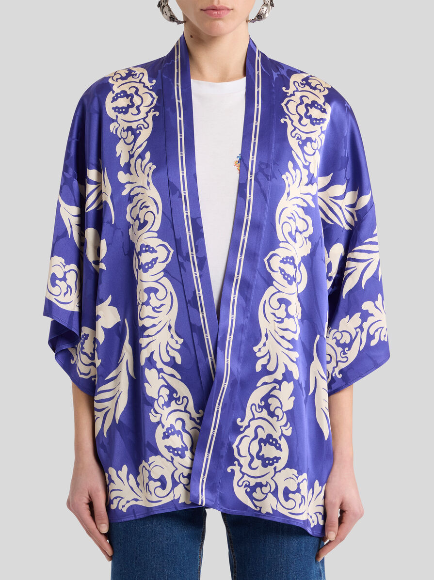 FLORAL JACQUARD KESA ROBE - 2