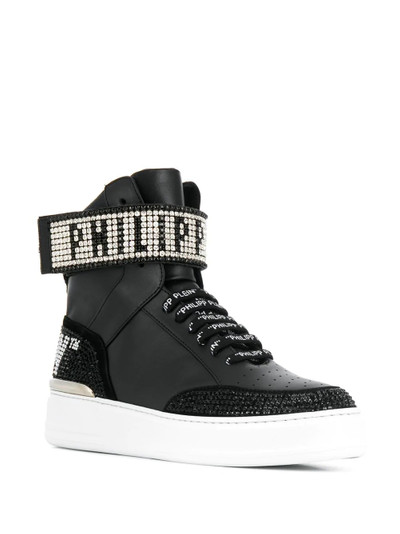 PHILIPP PLEIN hi-top crystal sneakers outlook