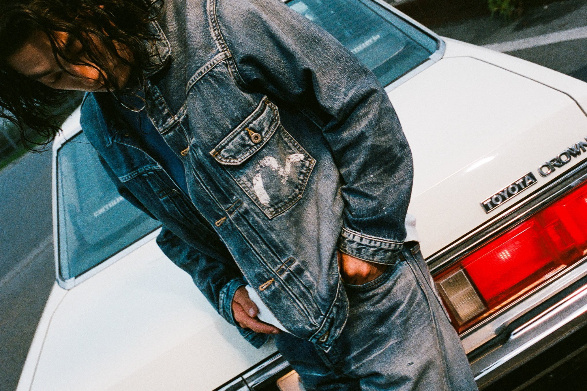 Seagull Print Regular Fit Denim Trucker Jacket - 5