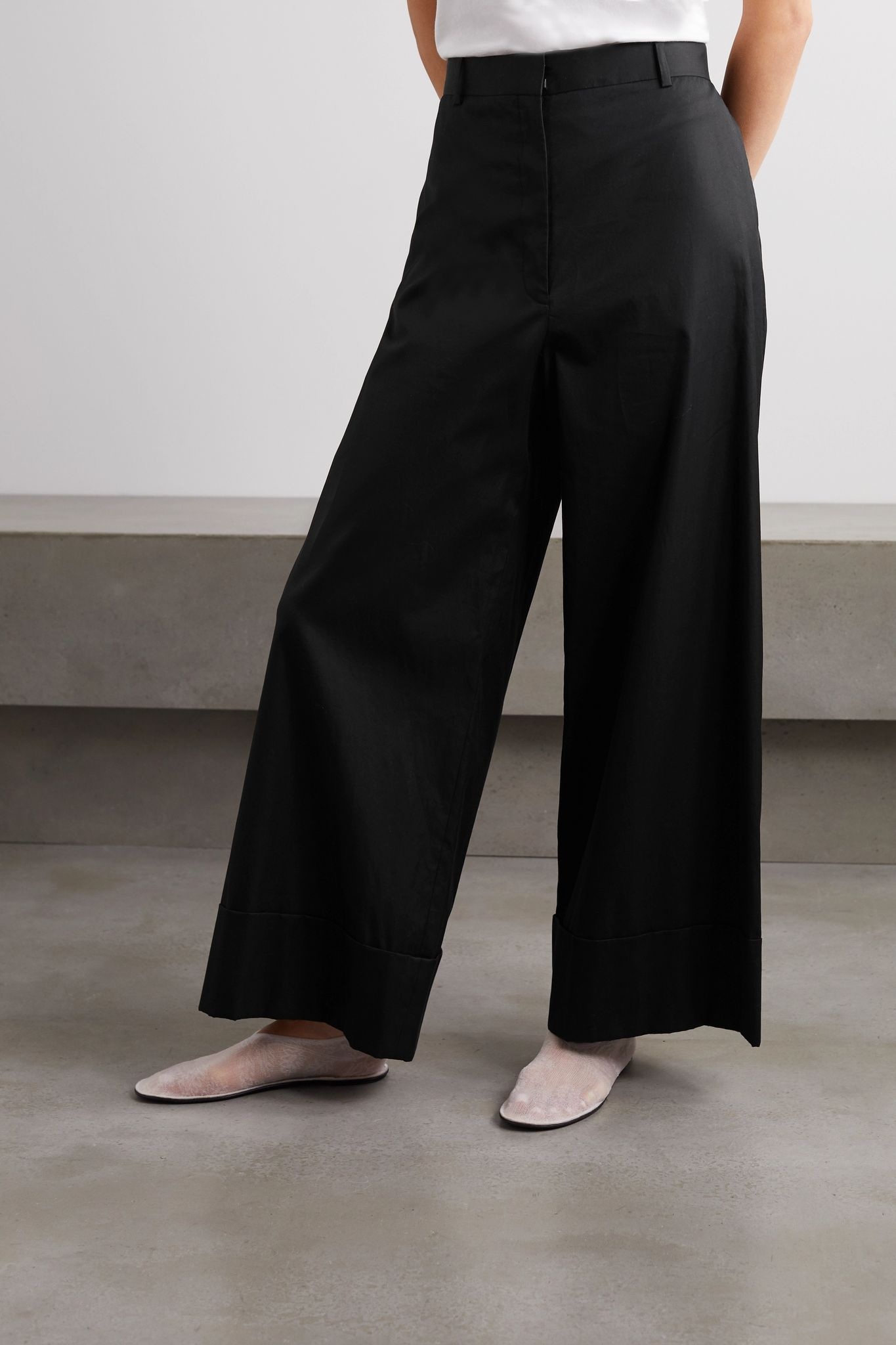 Carter cotton wide-leg pants  - 3