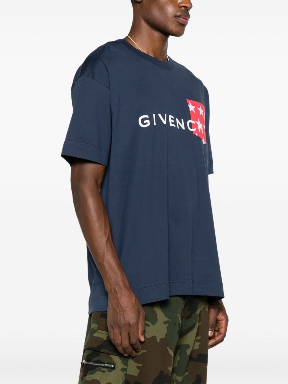 logo-print cotton T-shirt - 3