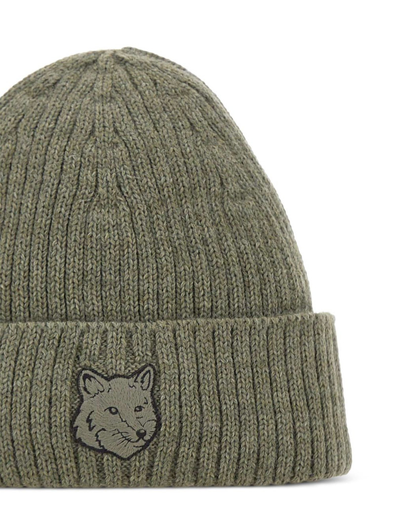 fox-head ribbed beanie 4