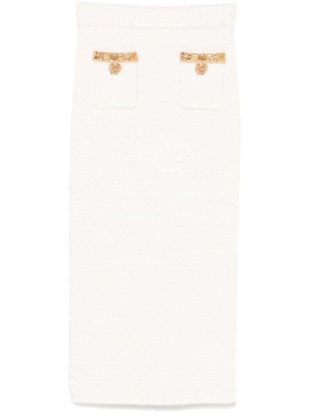 lurex knitted midi skirt - 1