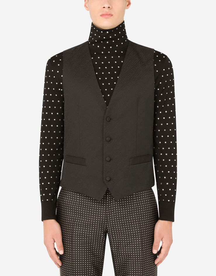 Three-piece jacquard Casinò-fit suit with rhinestones - 8