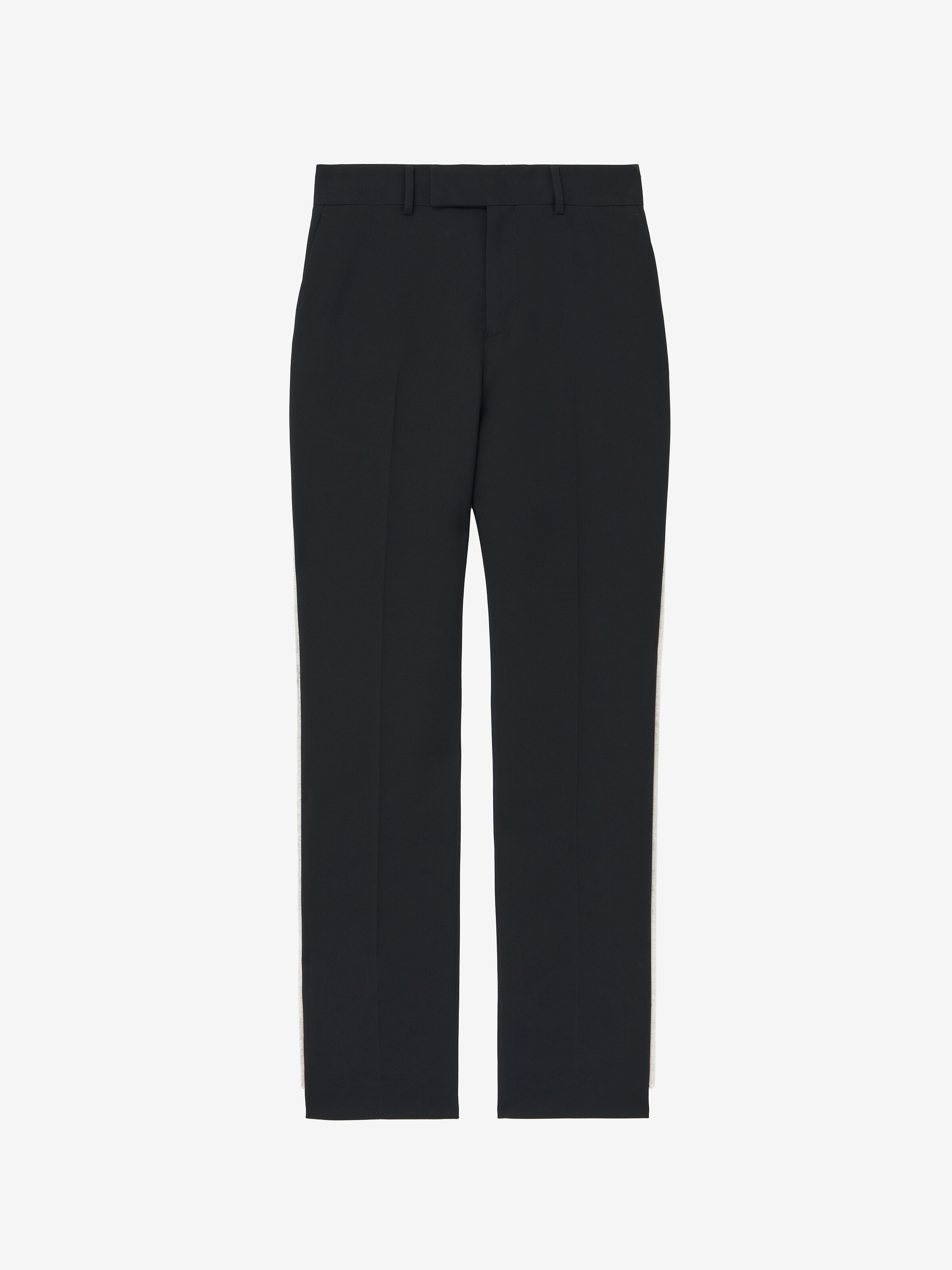 Raw Edge Canvas Cigarette Trousers - 1