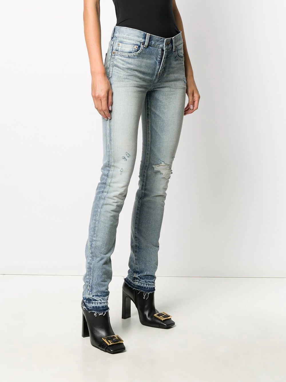 ripped-detail slim-fit jeans - 3