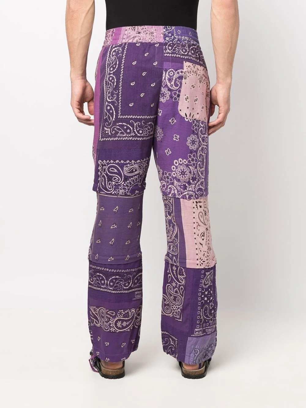 bandana-print straight trousers - 5