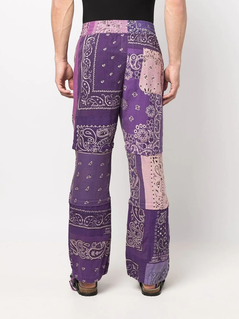 bandana-print straight trousers 5