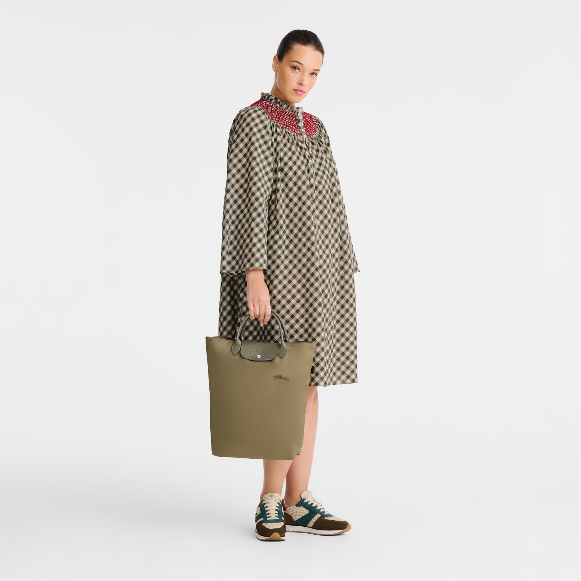Le Pliage Green M Tote bag Artichoke - Canvas - 2