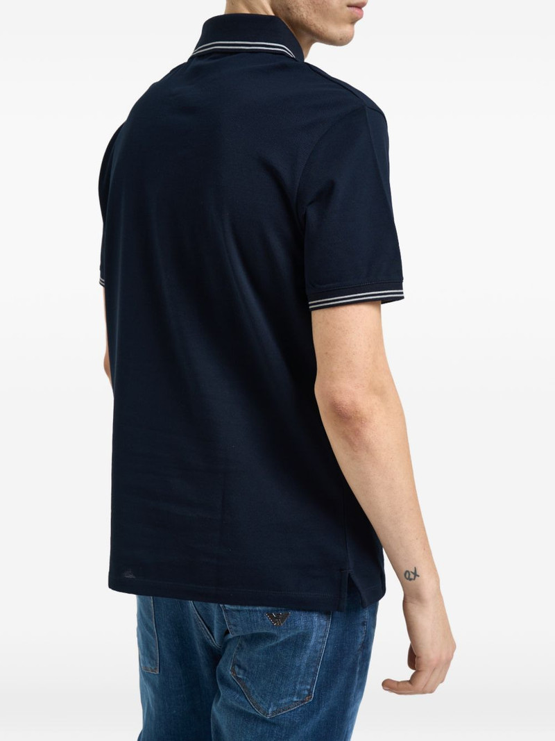 EMPORIO ARMANI striped-collar polo shirt outlook