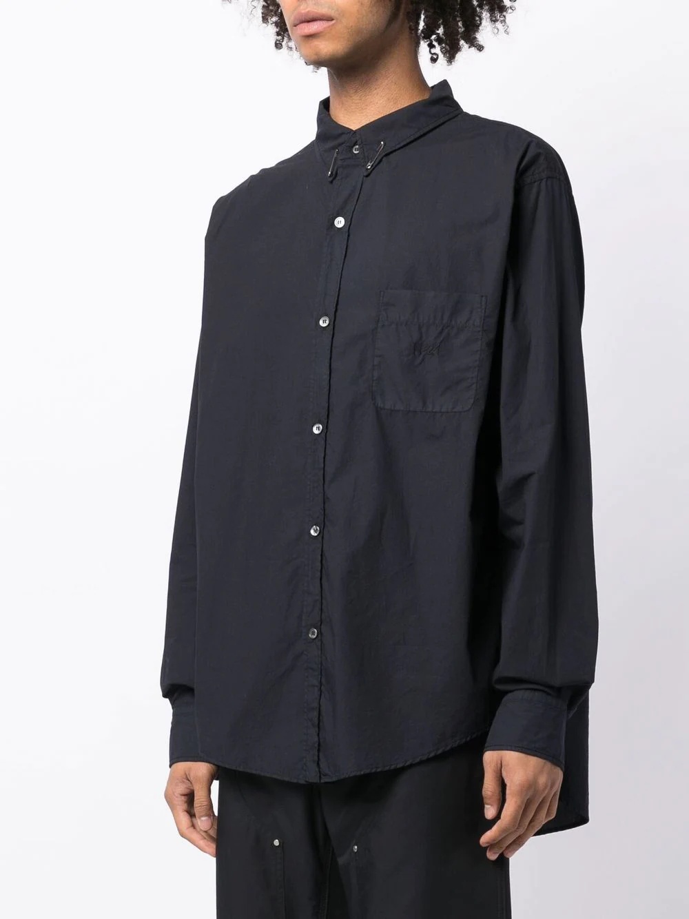 high-low button-down shirt - 3