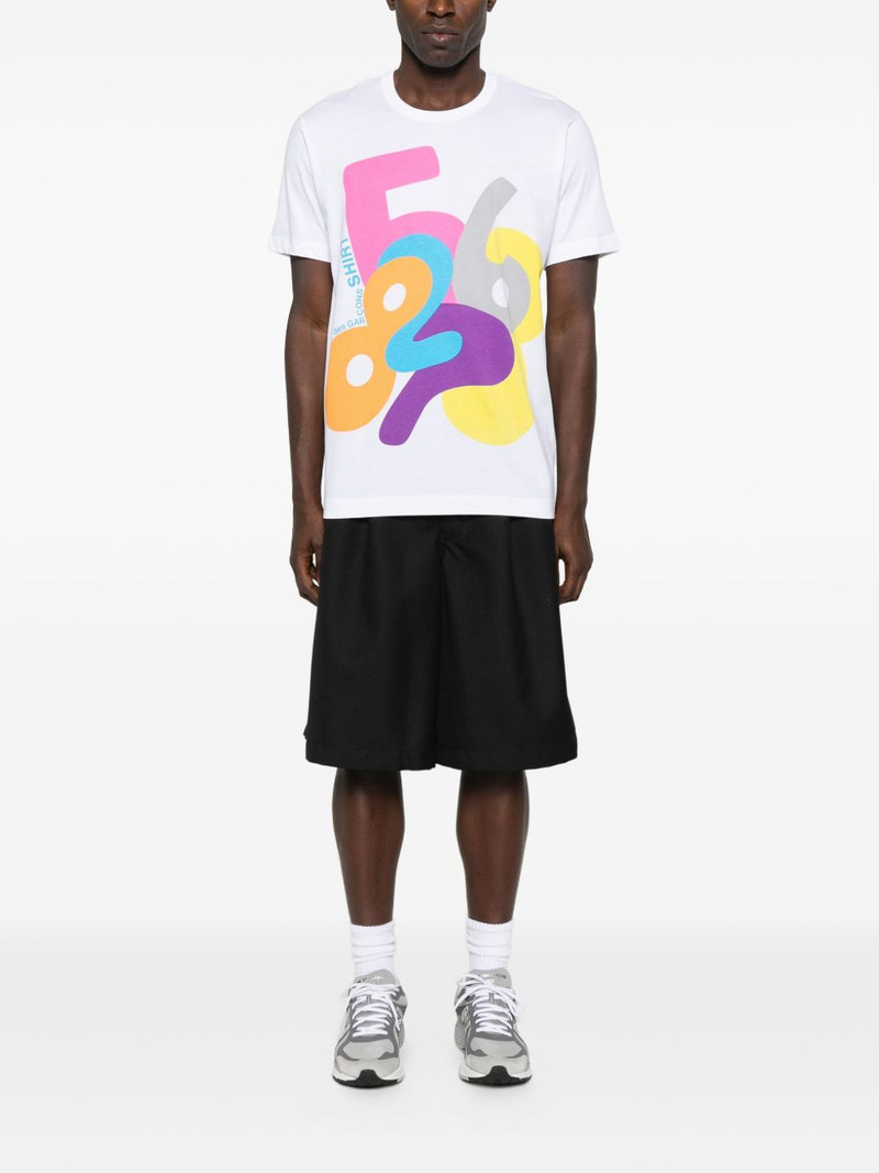 Comme des Garçons SHIRT number print T-shirt outlook