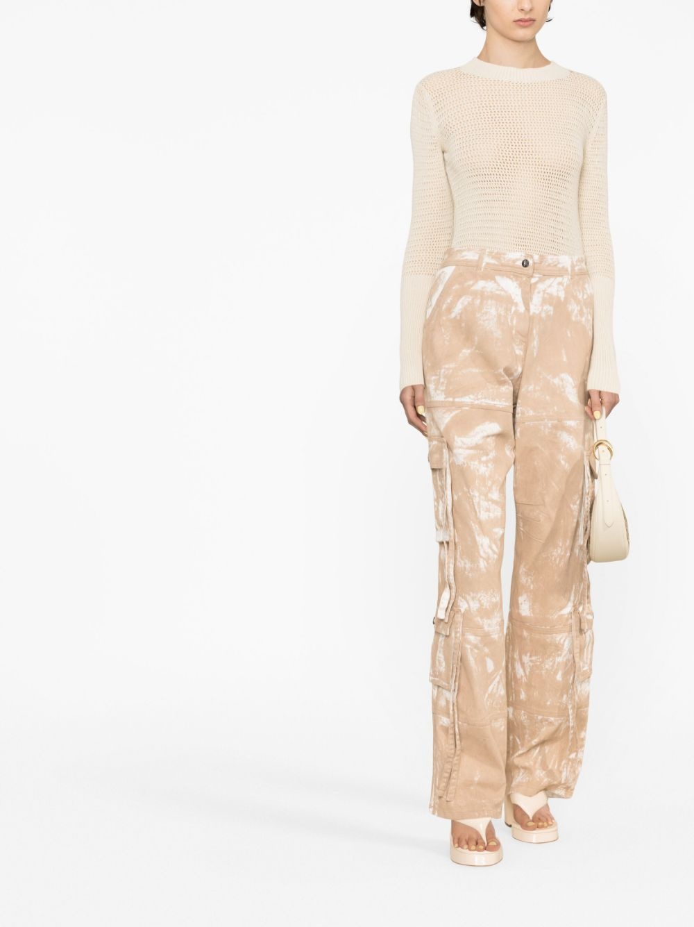faded-print cargo trousers - 2