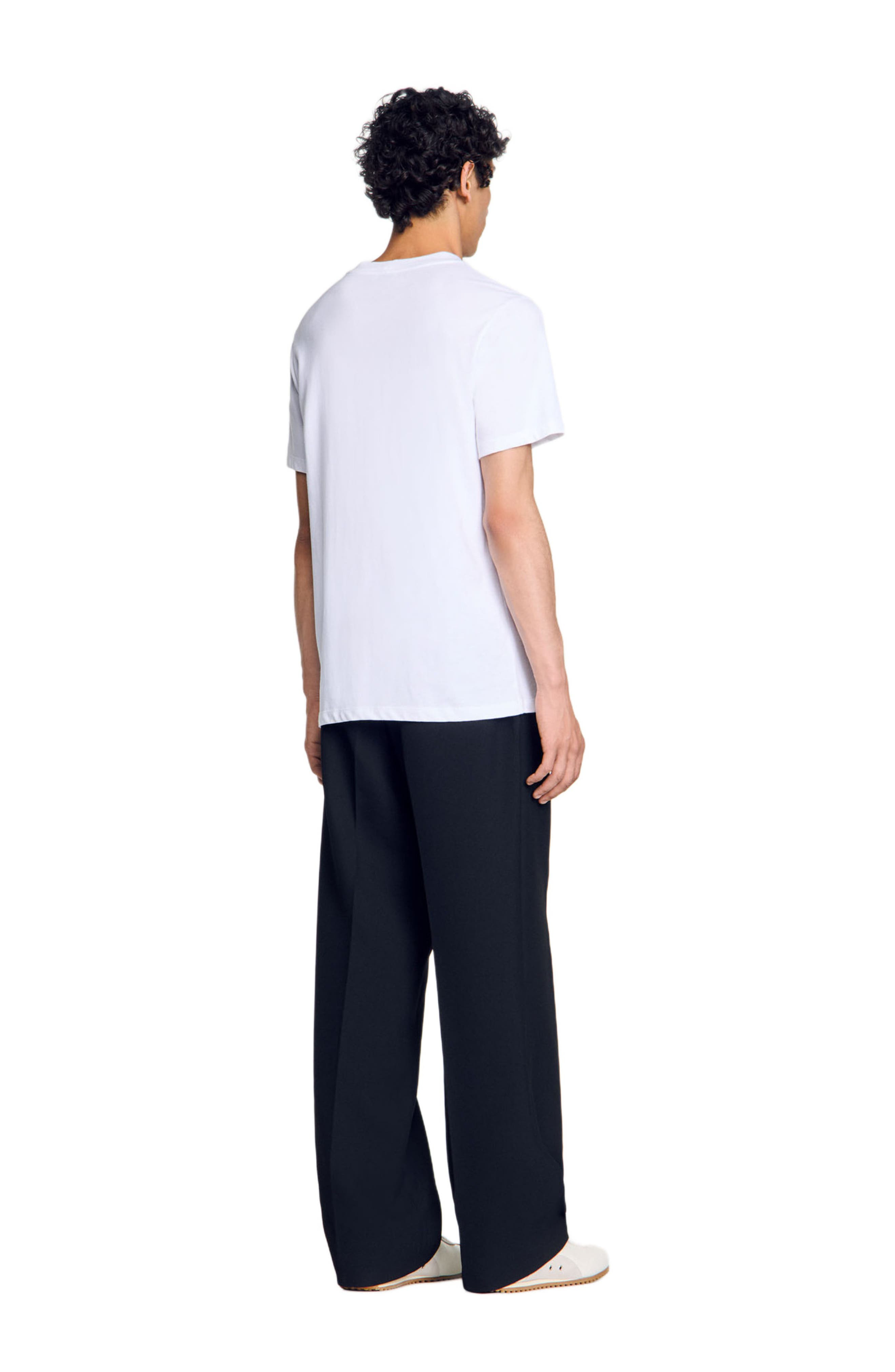 SANDRO Cotton T-shirt with logo in Optic White at Nordstrom - 2