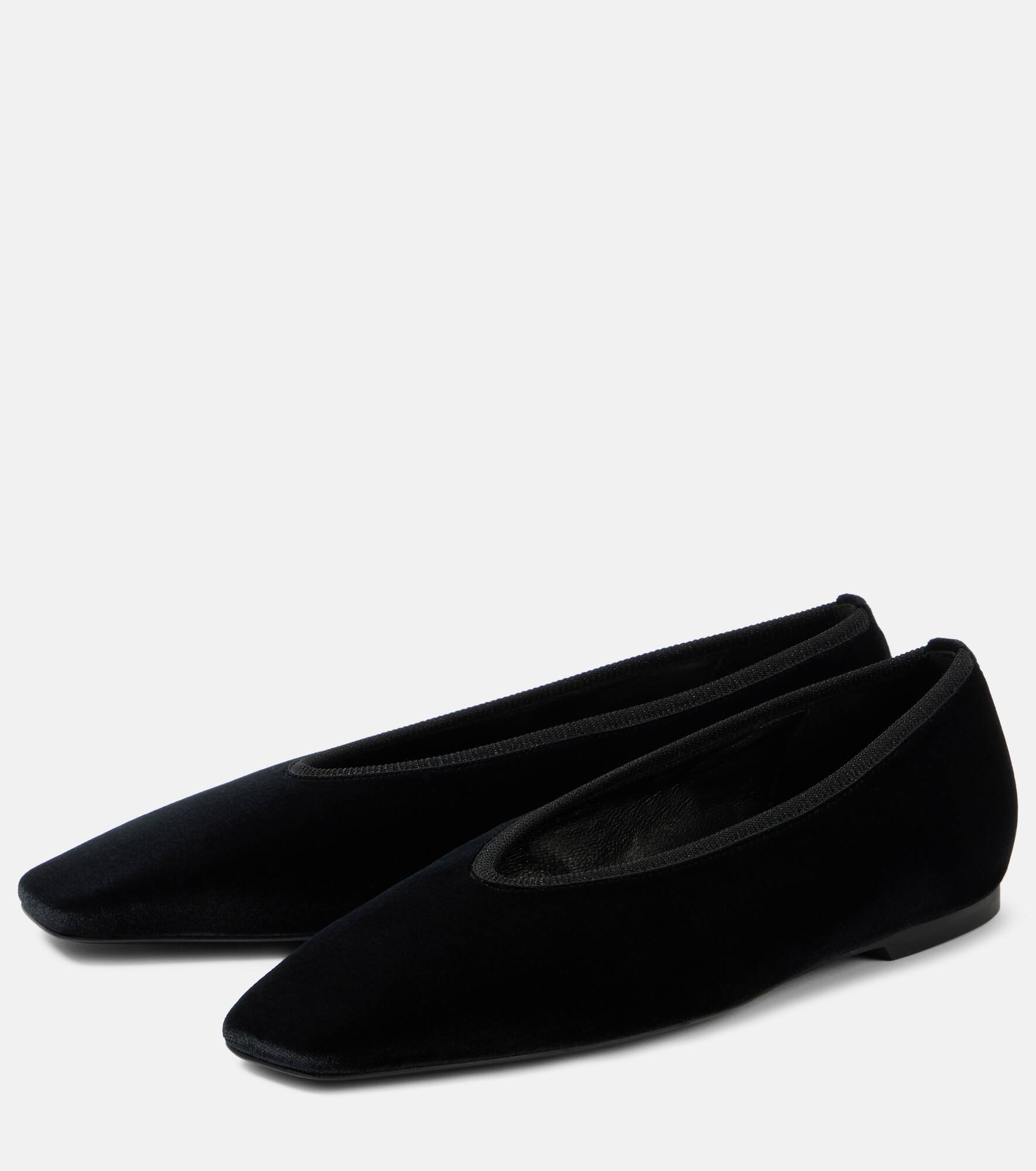 Velvet ballet flats - 4