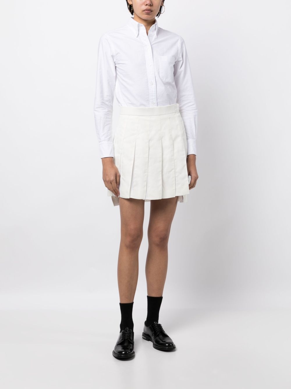 logo-appliqué cotton shirt - 2