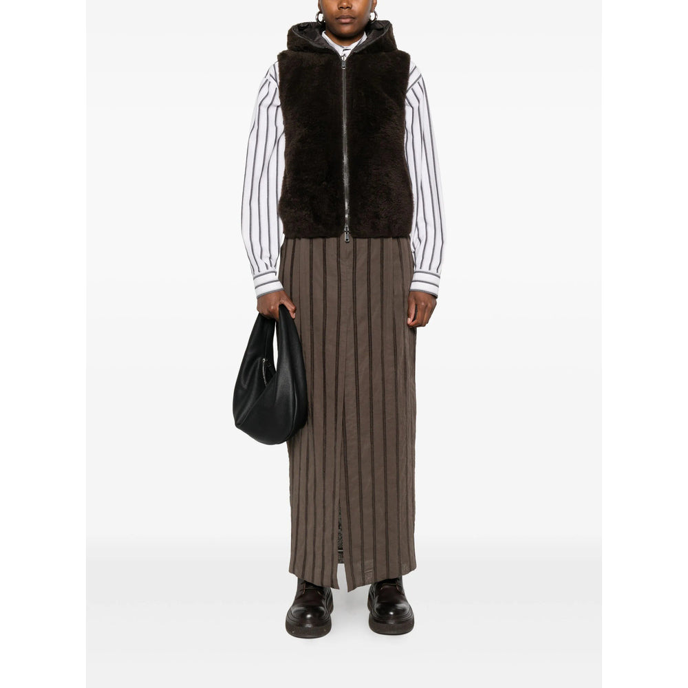 Brunello Cucinelli Brown Jackets - Waistcoat & Gilets Women - 2
