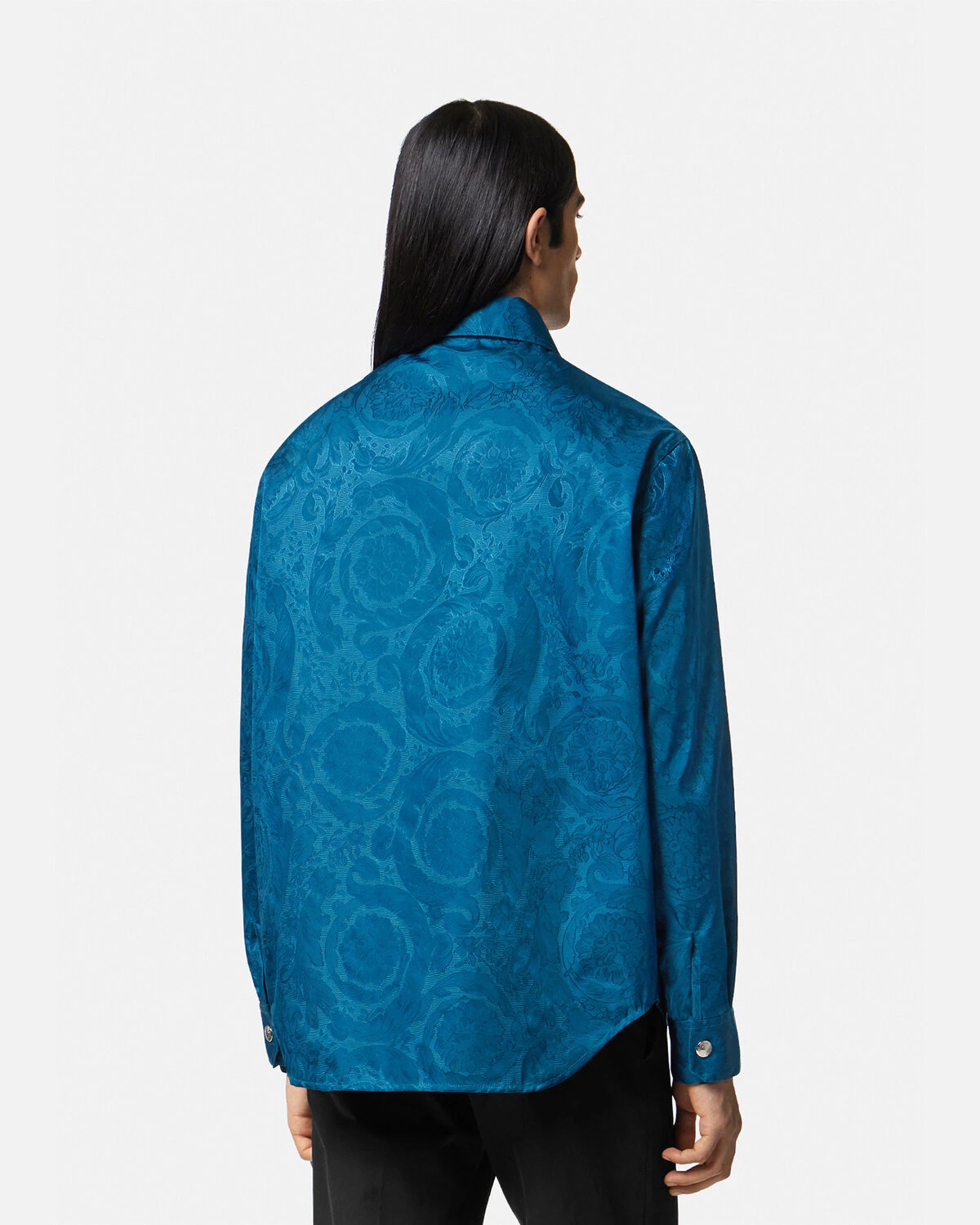 Barocco Silhouette Jacquard Overshirt - 4