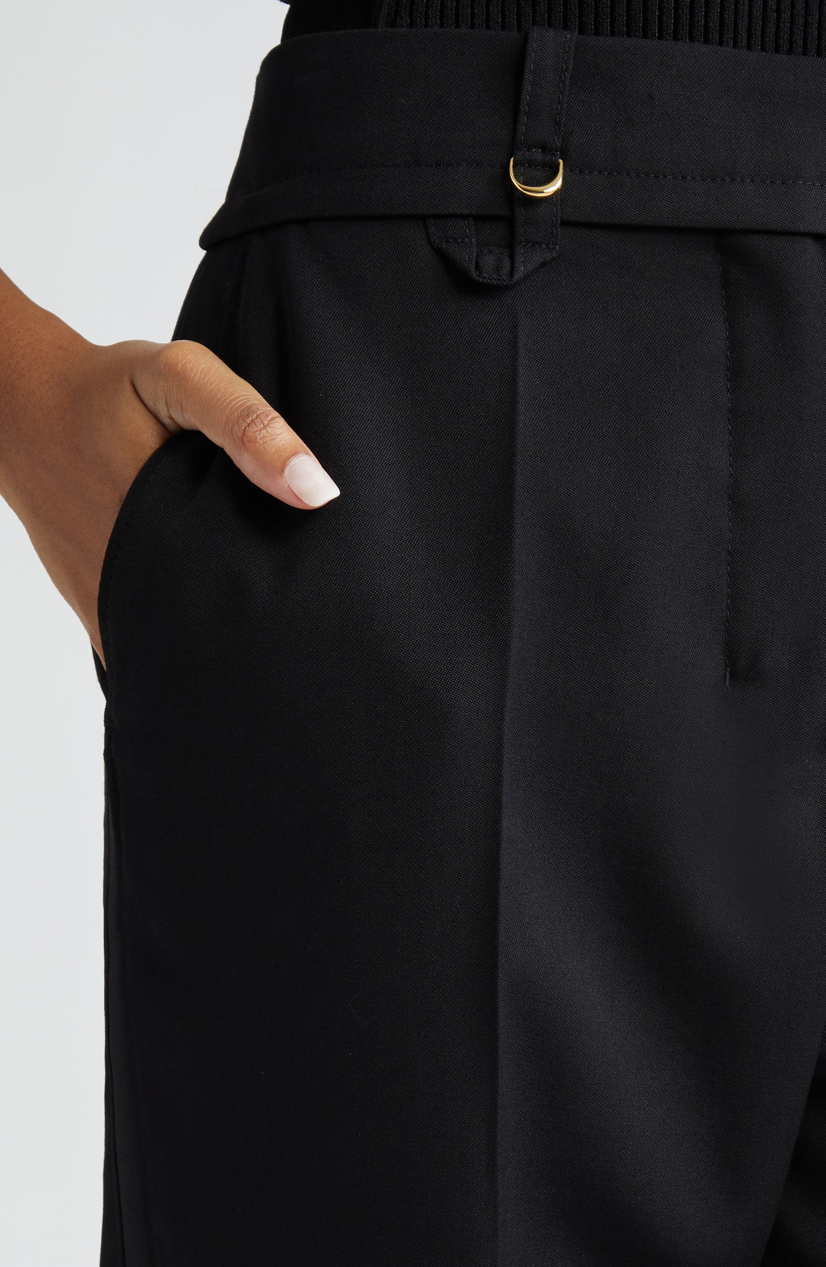 Le Pantalon Tibau Split Hem Wool Pants - 5