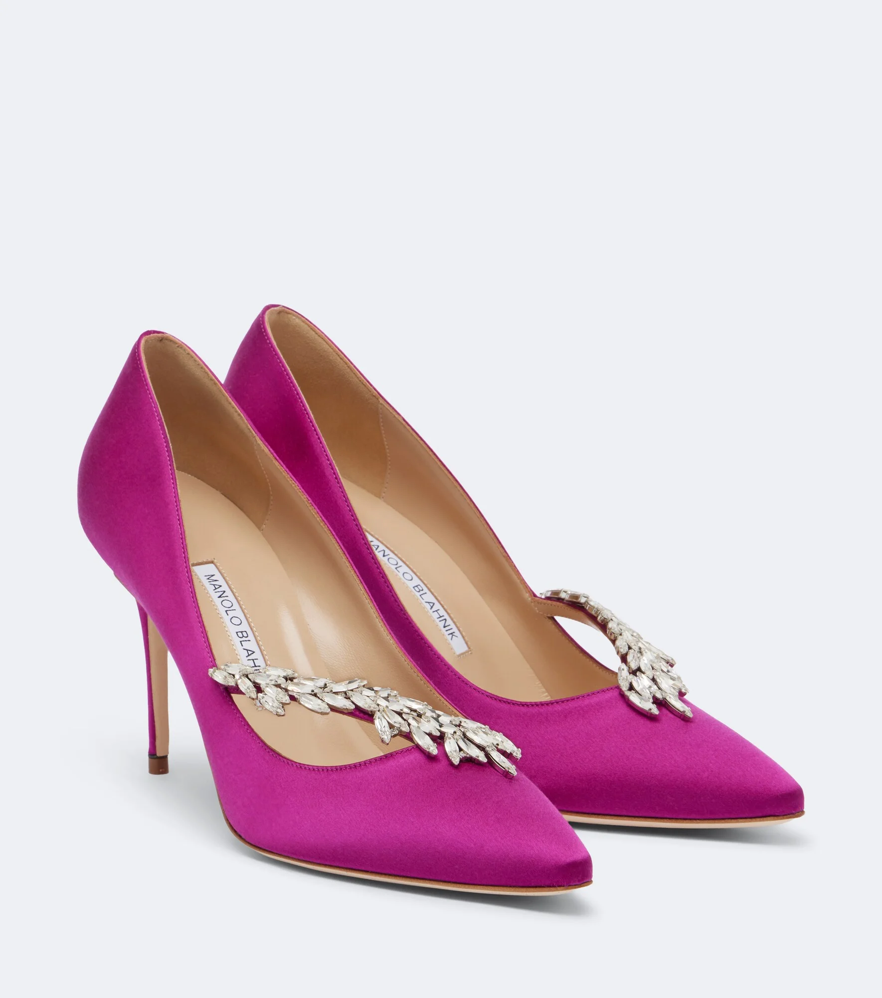 Nadira embellished satin pumps - 1
