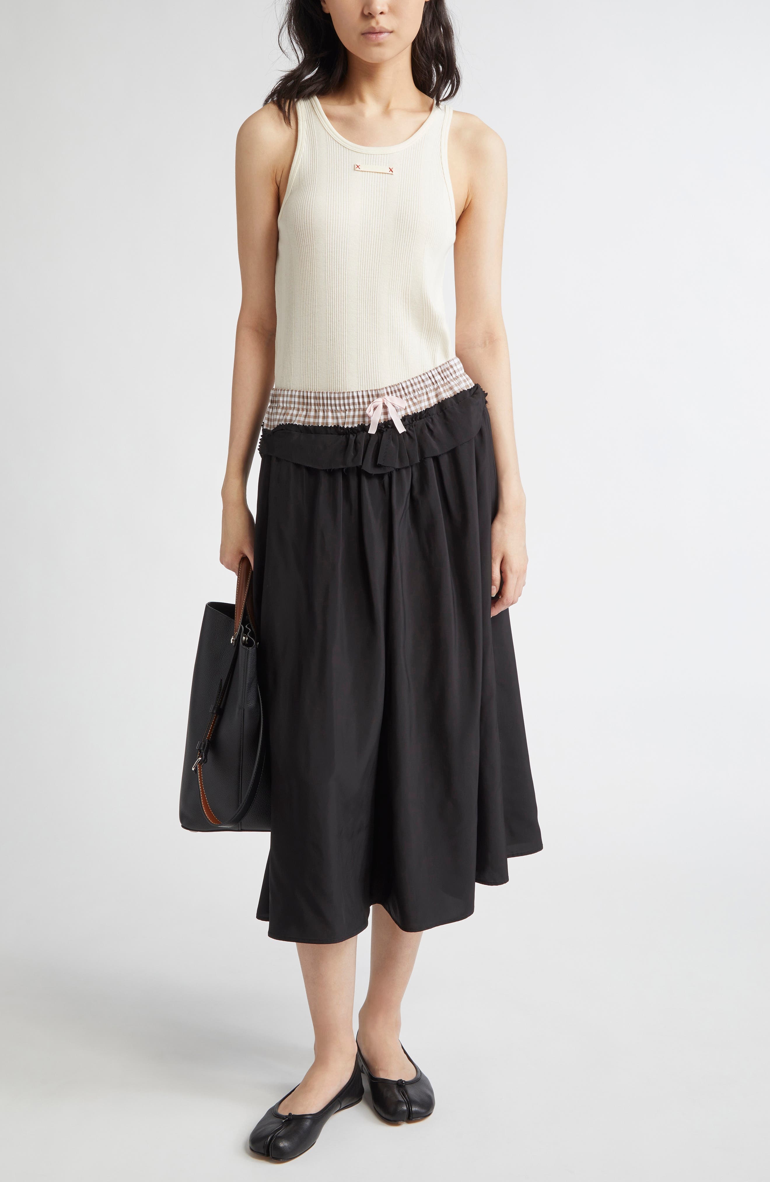 Maison Margiela Rib Tank in Beige at Nordstrom - 2