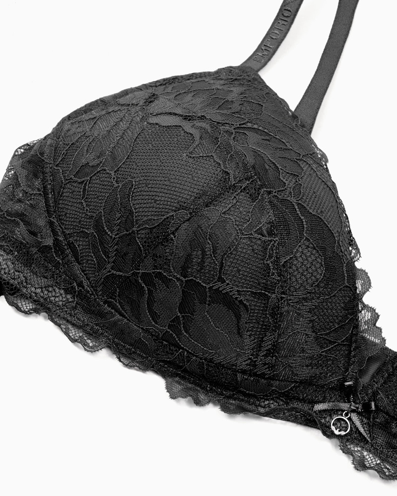 EMPORIO ARMANI ASV ETERNAL LACE PADDED TRIANGLE BRA IN RECYCLED LACE outlook