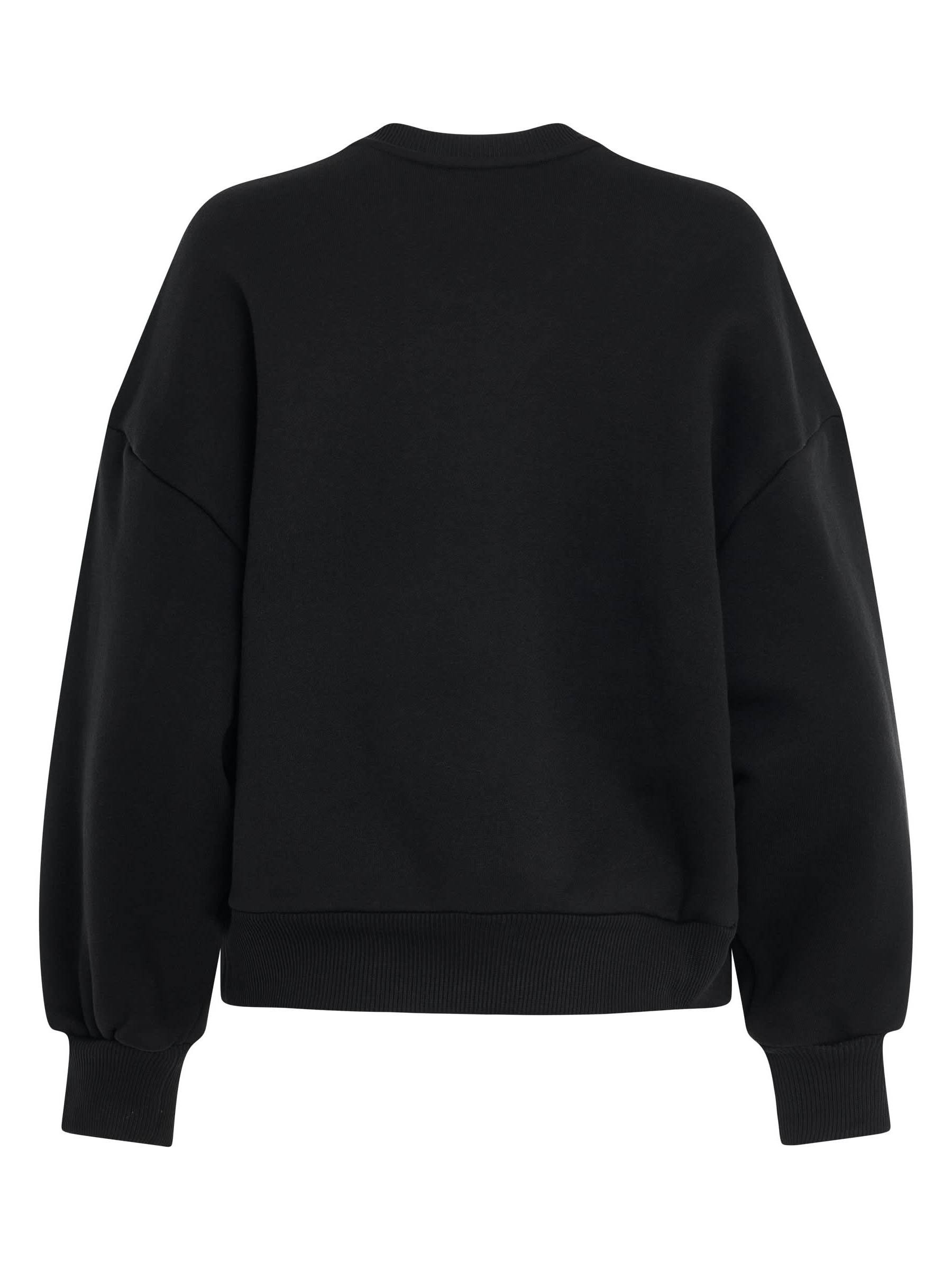Warped Print Sweatshirt in Black - 4