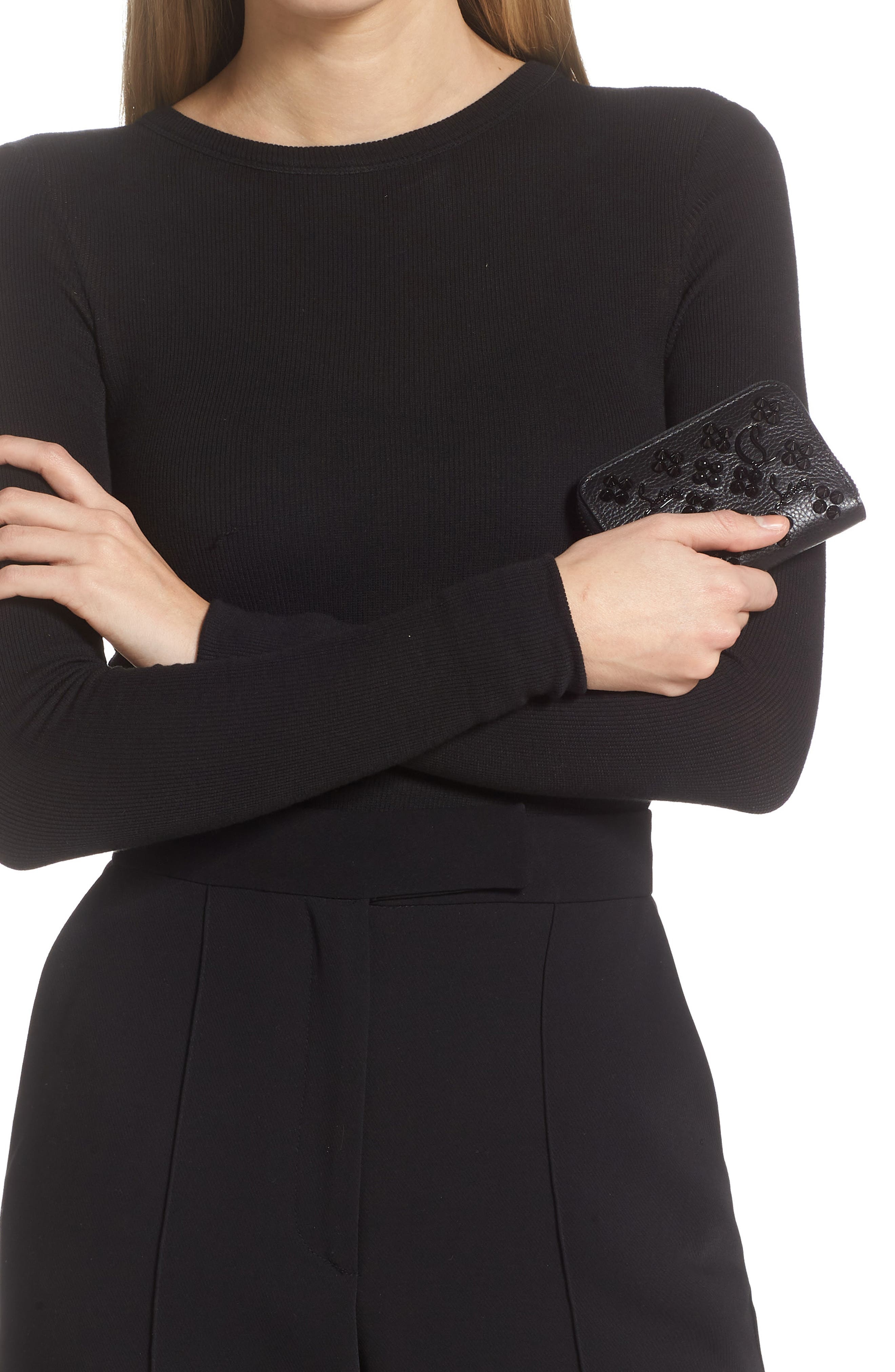 Christian Louboutin Panettone Leather Coin Purse in Black/Ultrablack at Nordstrom - 3