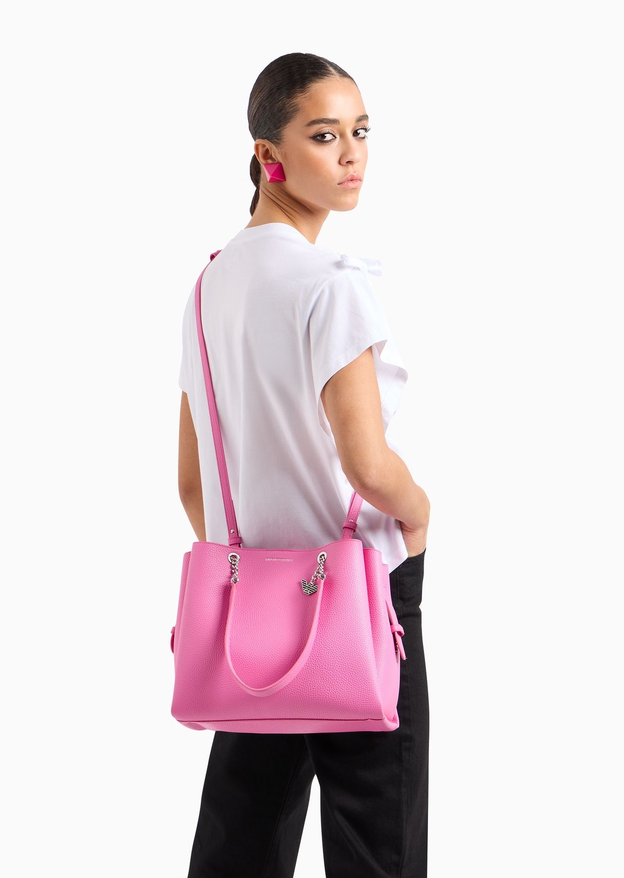 Palmellato leather-effect shopper bag with eagle charm - 7