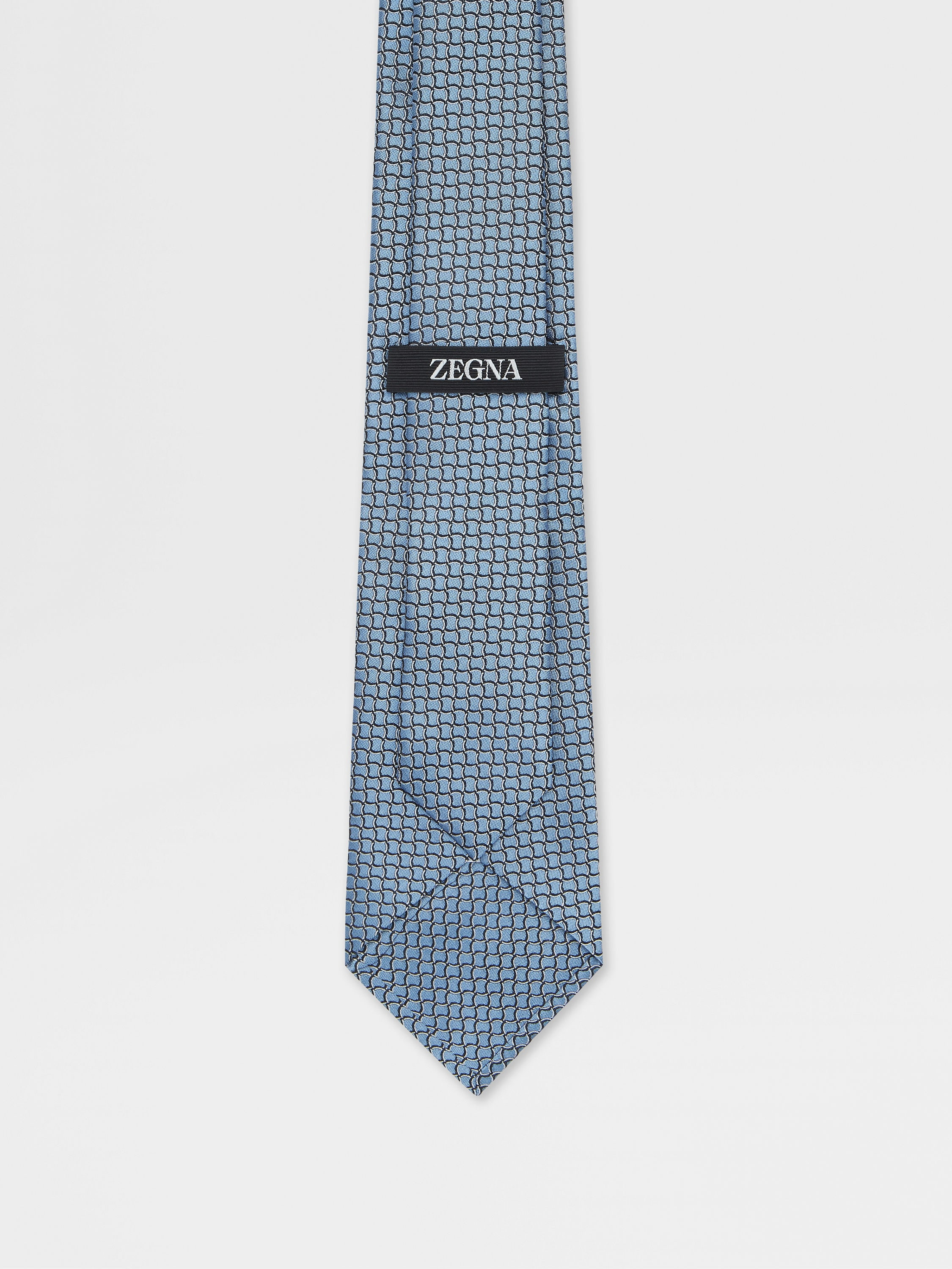 LIGHT BLUE SILK TIE - 3