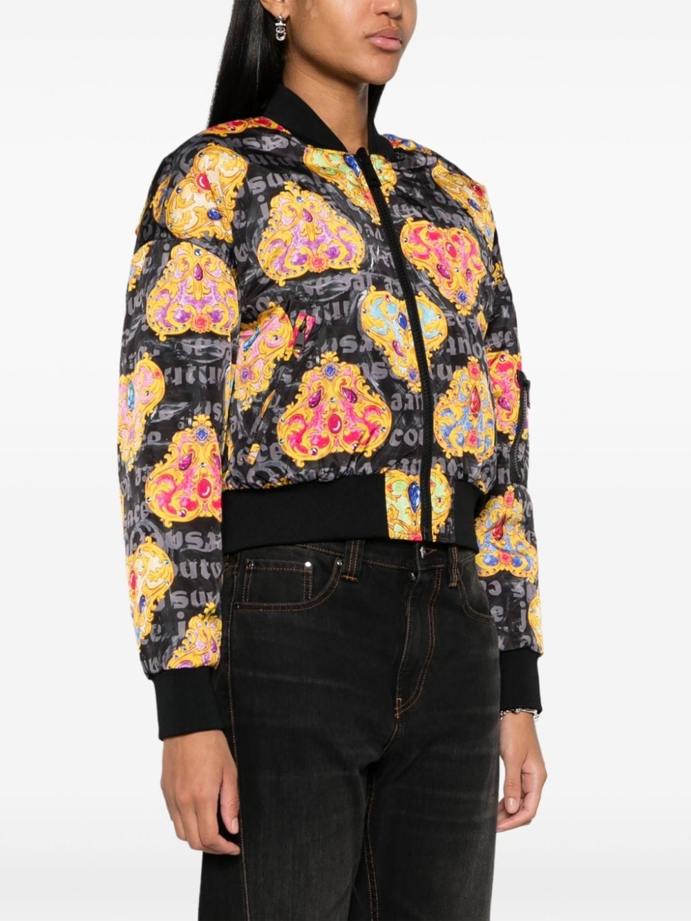 Heart-Couture-print bomber jacket - 3