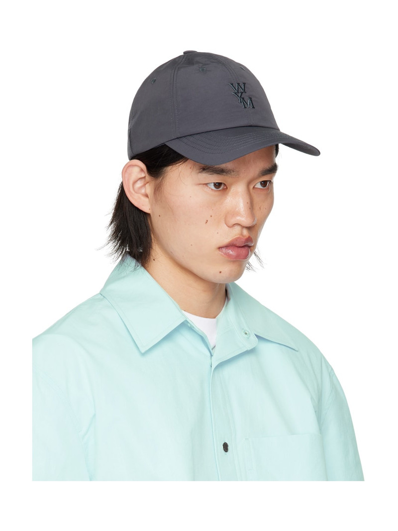 Wooyoungmi Gray Eye Patch Ball Cap outlook