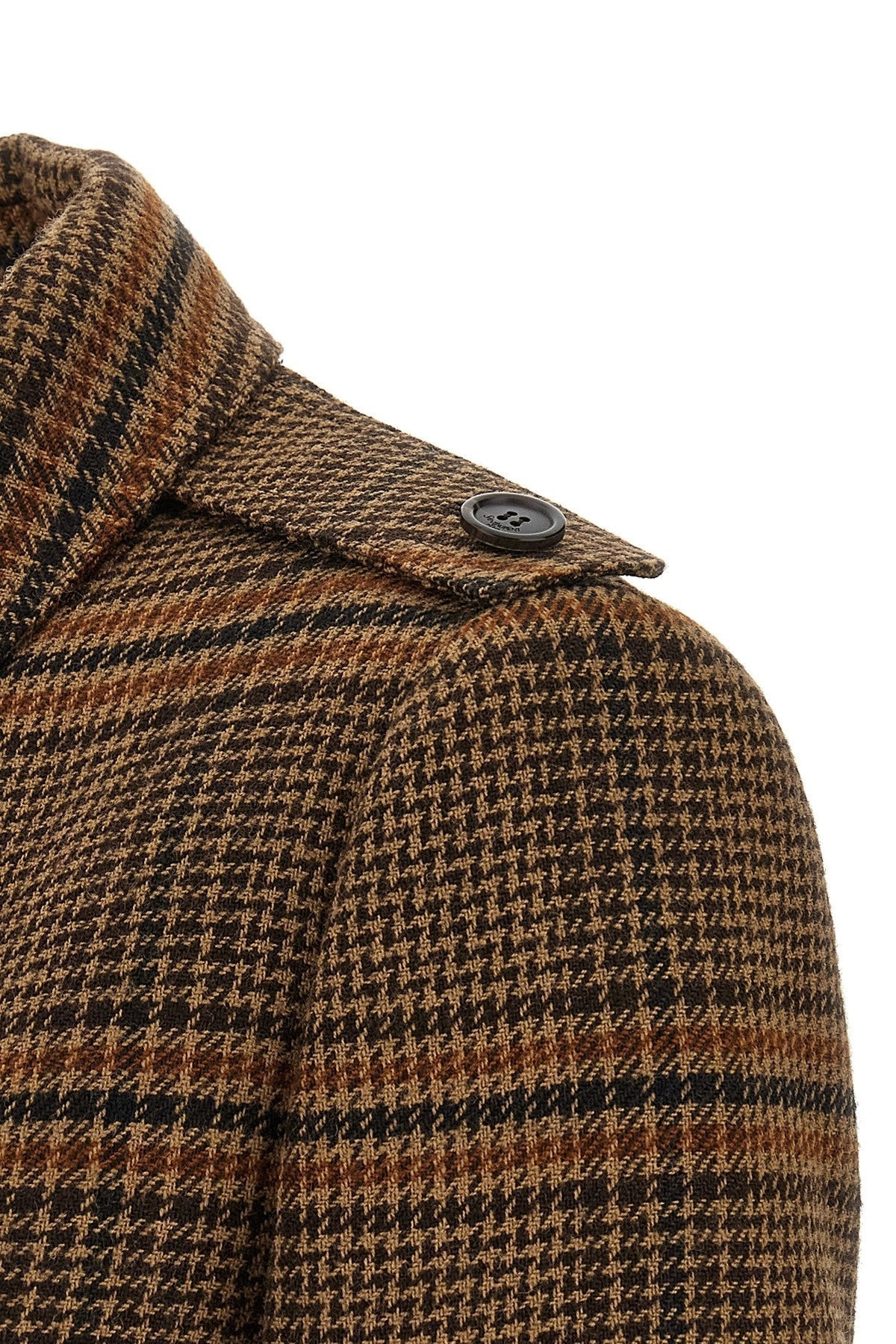 Saint Laurent Women Prince Of Wales Wool Coat - 5